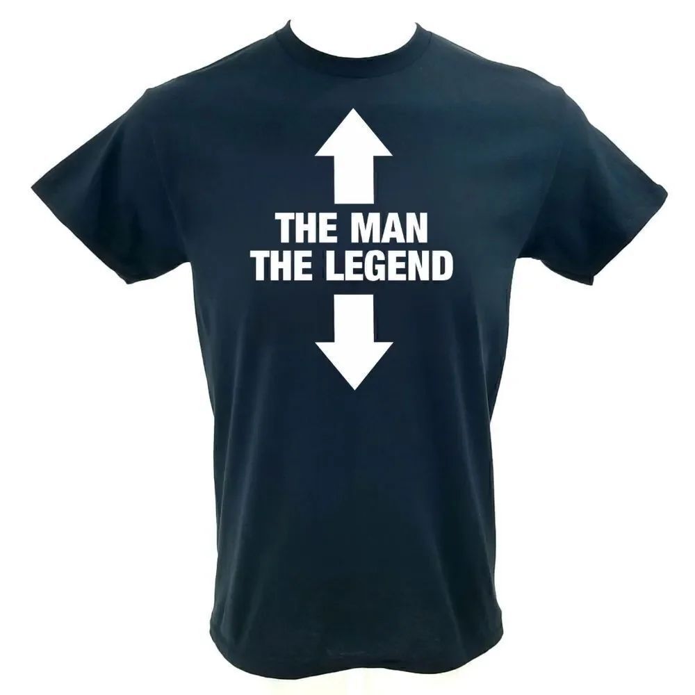THE MAN THE LEGEND Funny Dark Humor Nerd Core Nerdy Black Rock Tee Rap Tee Y2K